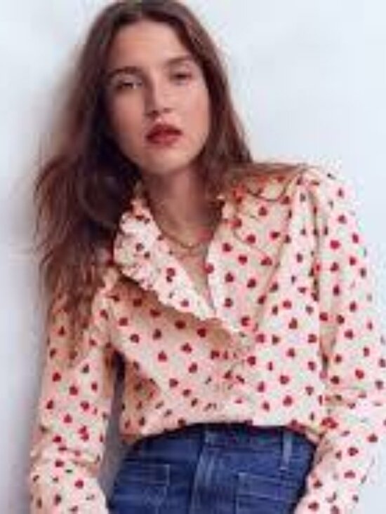 Boden Tops - Boden Isabel Ruffle Shirt (Silk)